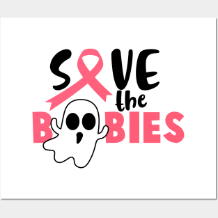 Save The Boobies Breast Cancer Awareness Pink October Posters and Art